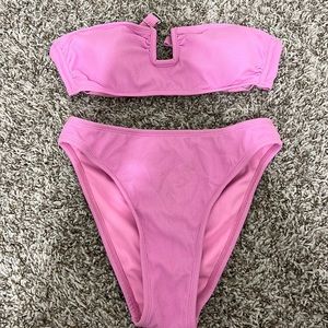 pink target strapless bikini